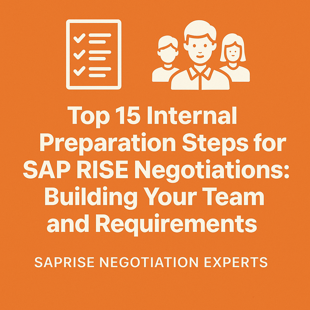 Top 15 Internal Preparation Steps for SAP RISE Negotiations: Building Your Team and Requirements