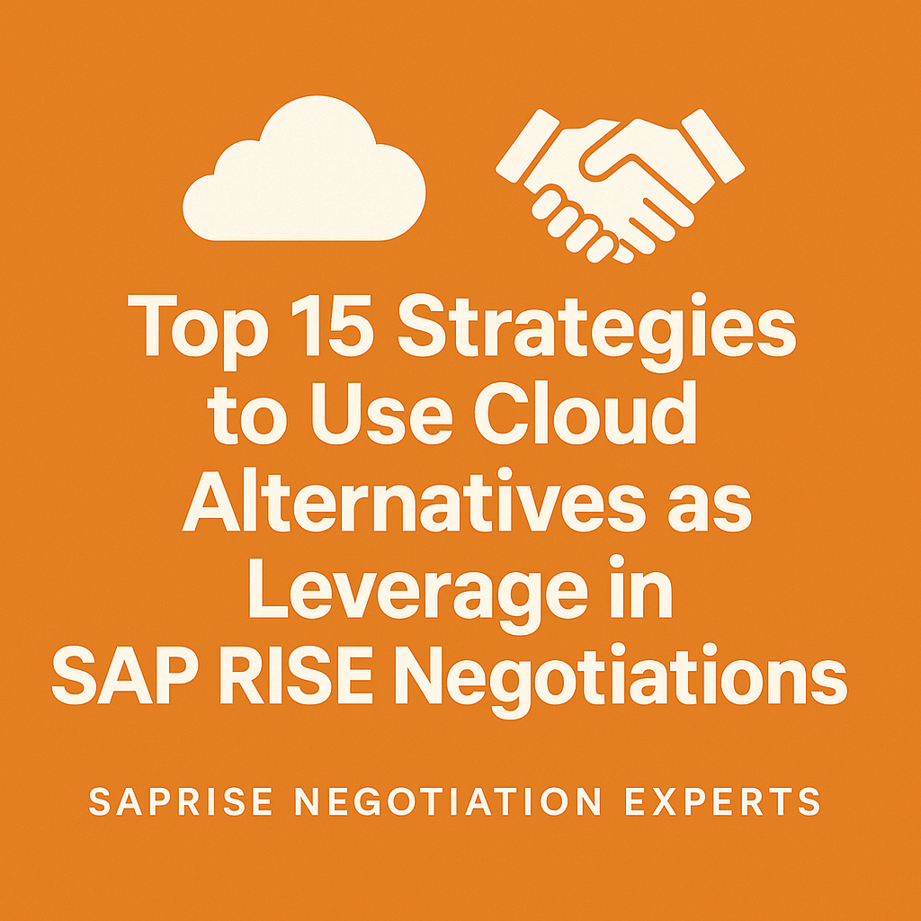 Top 15 Strategies to Use Cloud Alternatives as Leverage in SAP RISE Negotiations