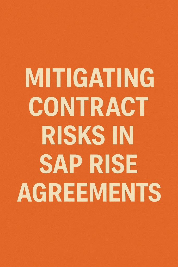 Contract Risks in SAP RISE Agreements