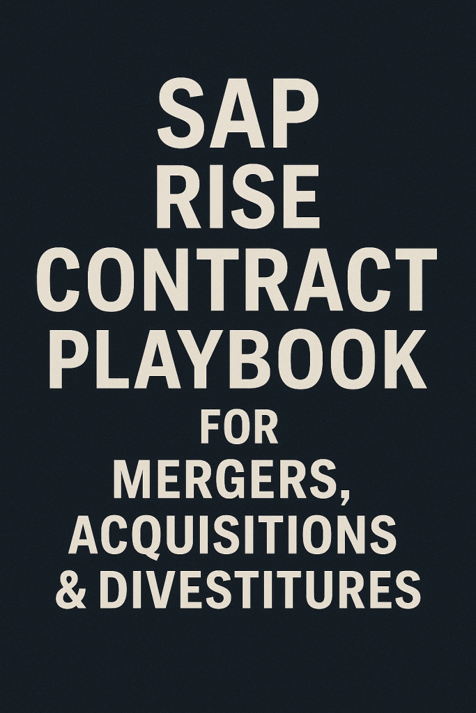 SAP RISE Contract Playbook for Mergers, Acquisitions & Divestitures