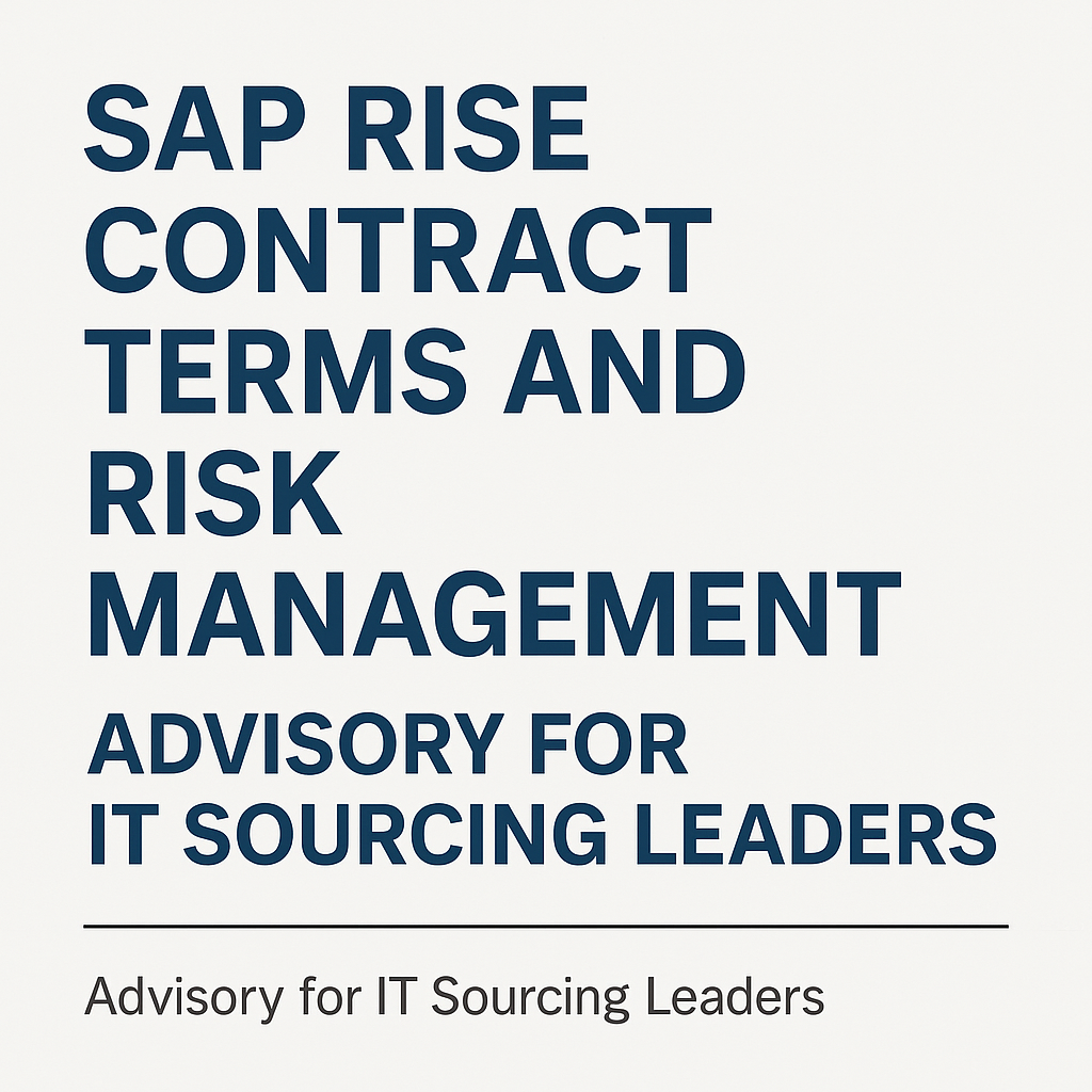 SAP RISE Contract Terms and Risk Management