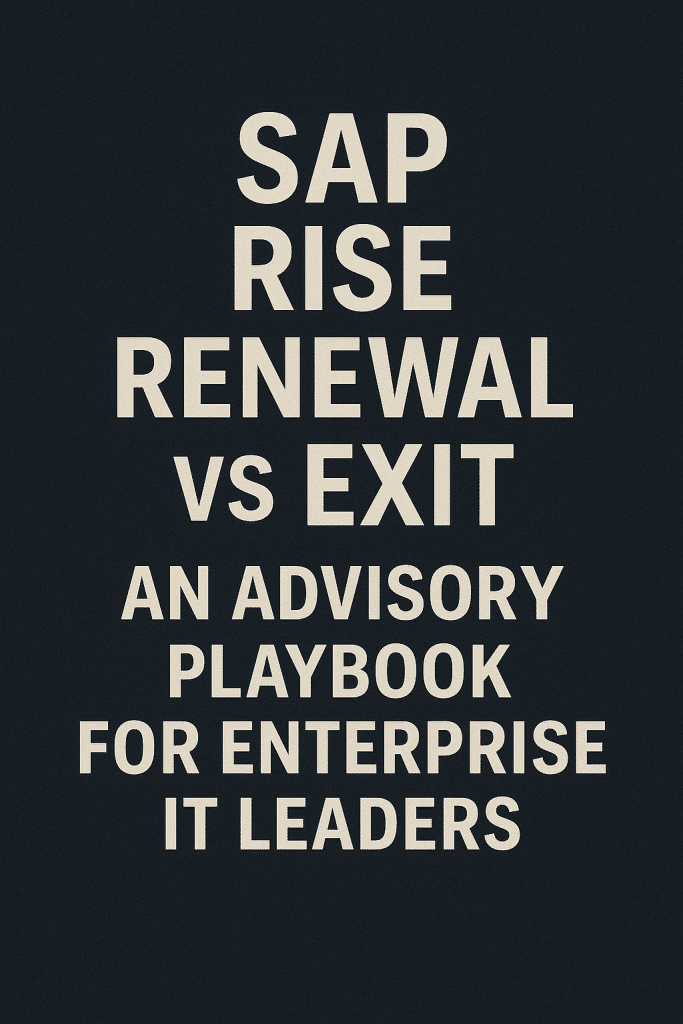 SAP RISE Renewal vs Exit