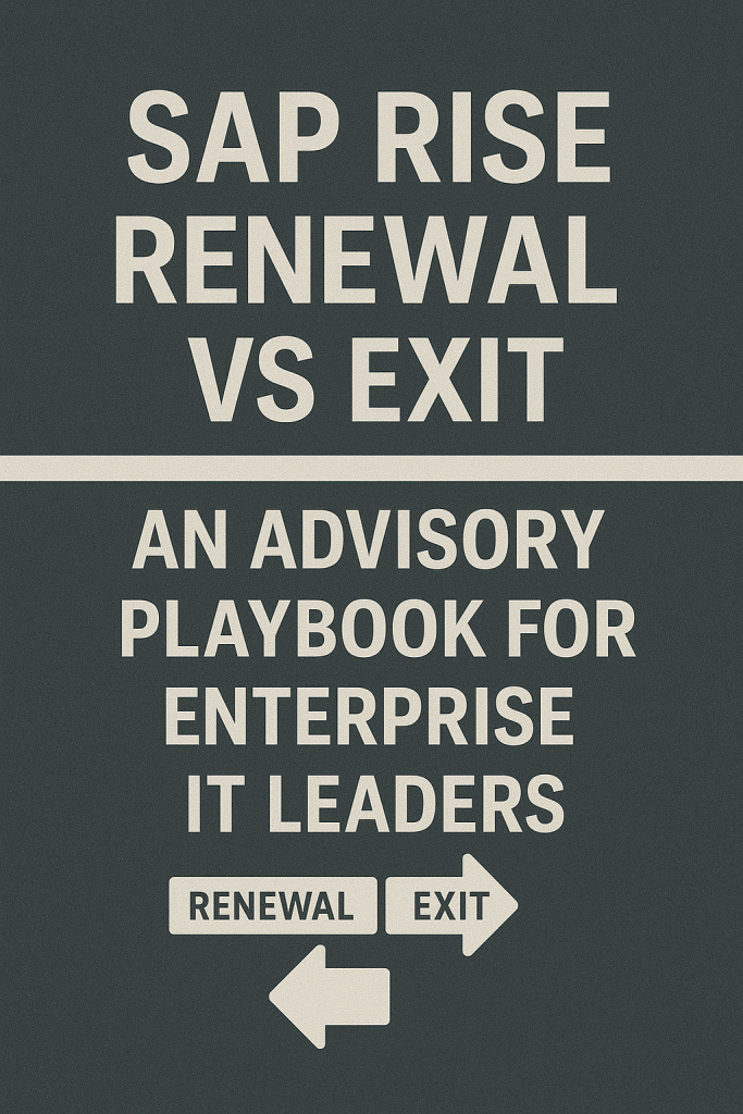 SAP RISE Renewal vs Exit An Advisory Playbook for Enterprise IT Leaders