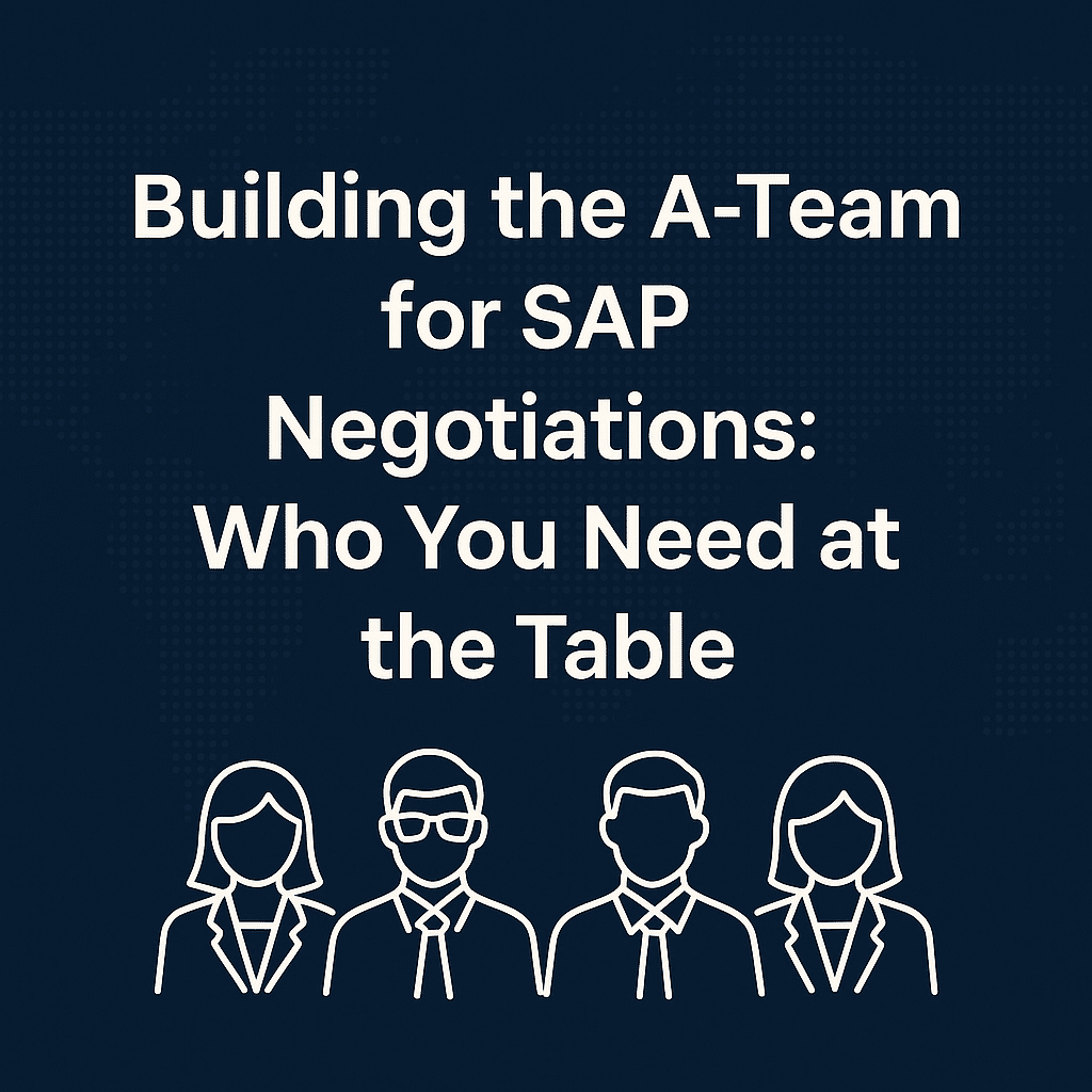 Building the A-Team for SAP Negotiations Who You Need at the Table