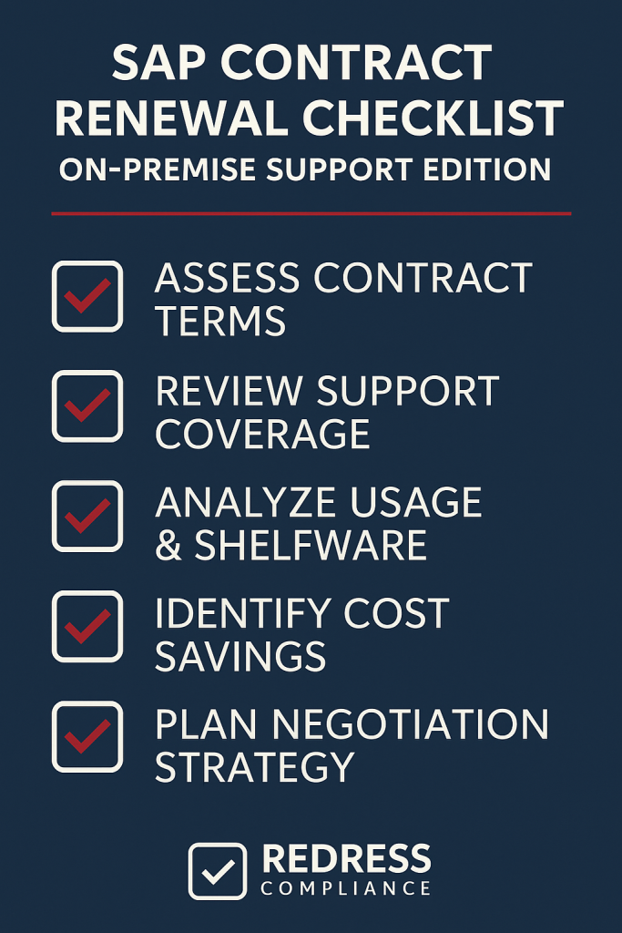 SAP Contract Renewal Checklist